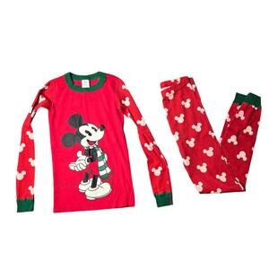 Hanna Andersson Disney Red Mickey Mouse Pajama Set Size: 10